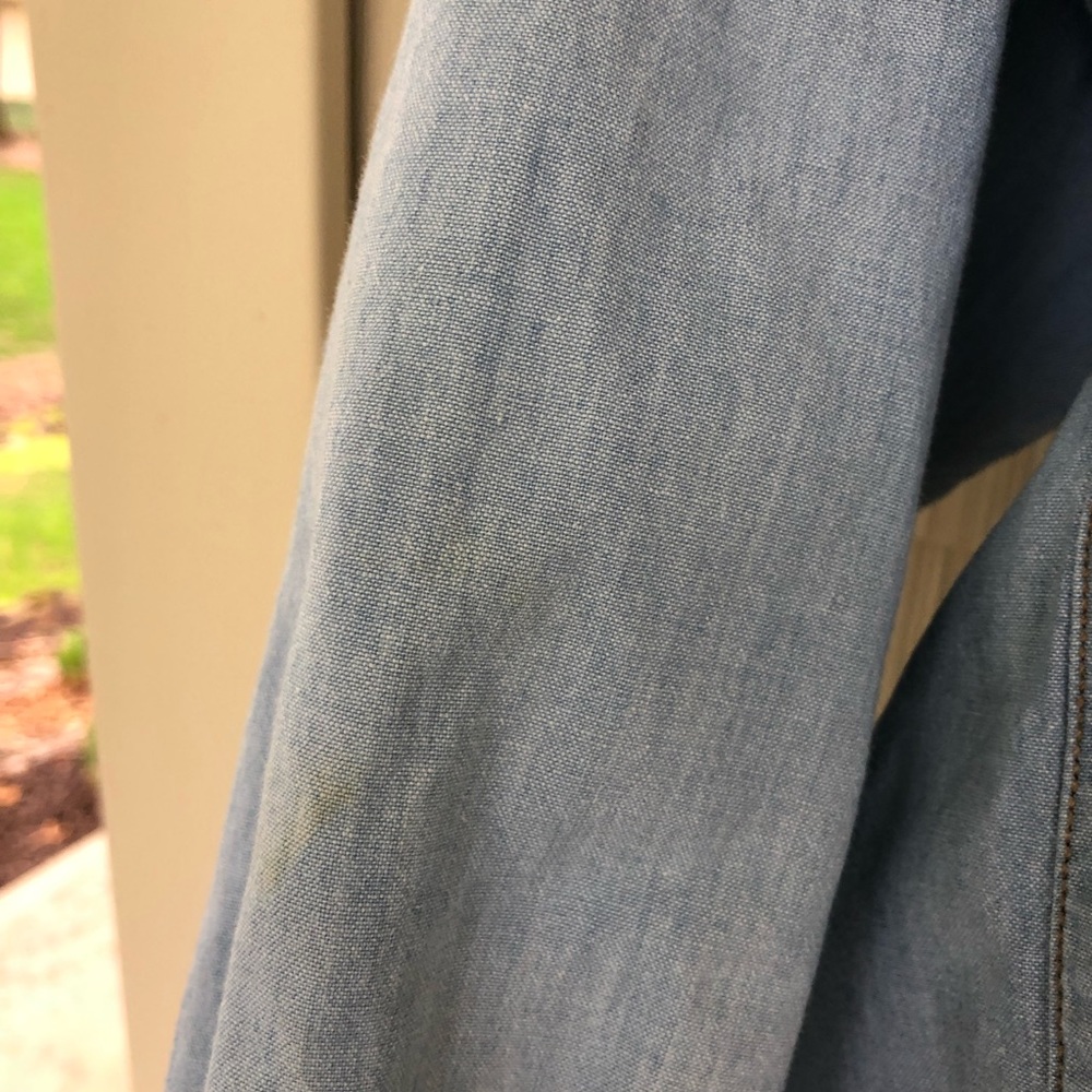 Vintage 80'-90's Calvin Klein Sport Oversized Light Denim Shirt w/Accent Trim - Picture 6 of 13